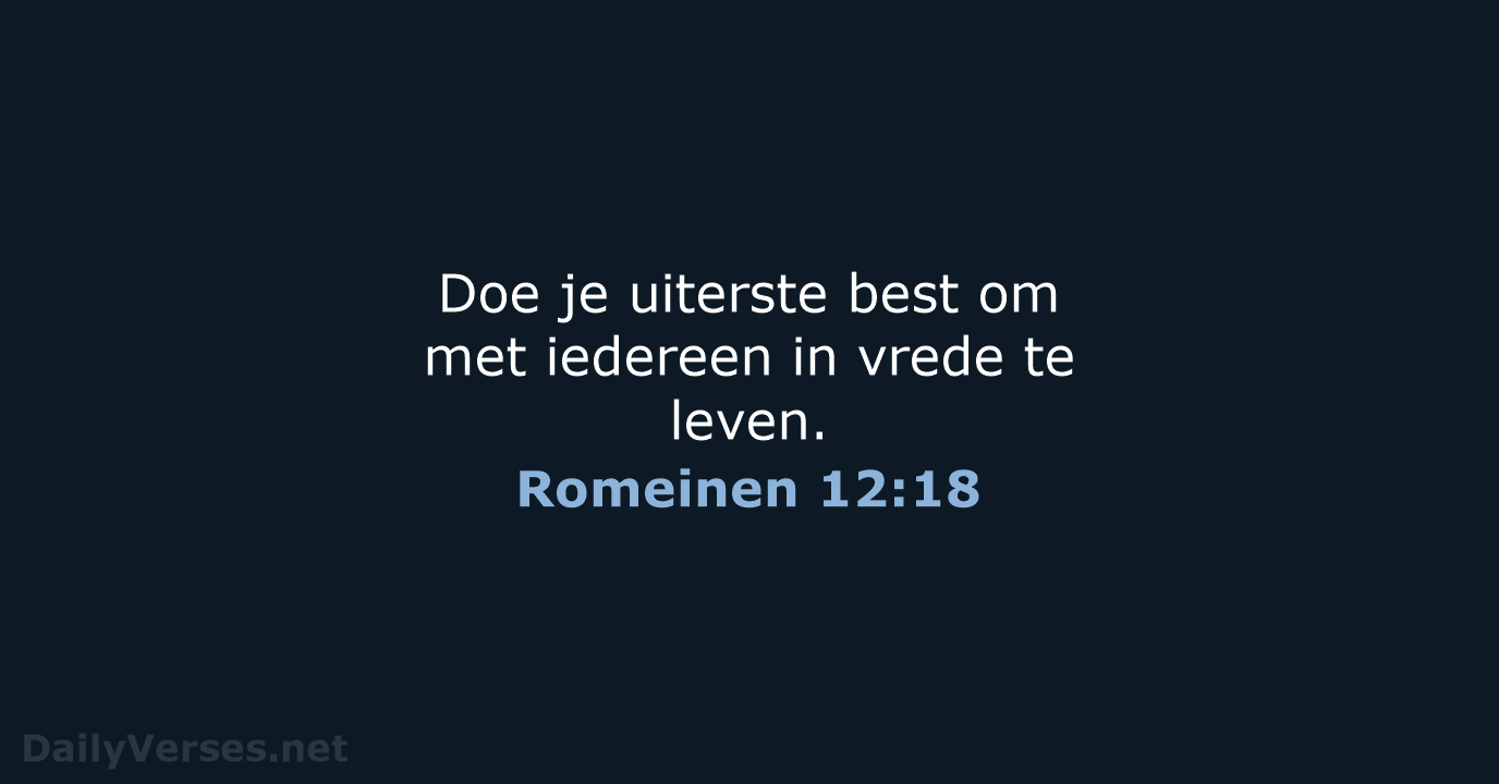 Romeinen 12:18 - BGT