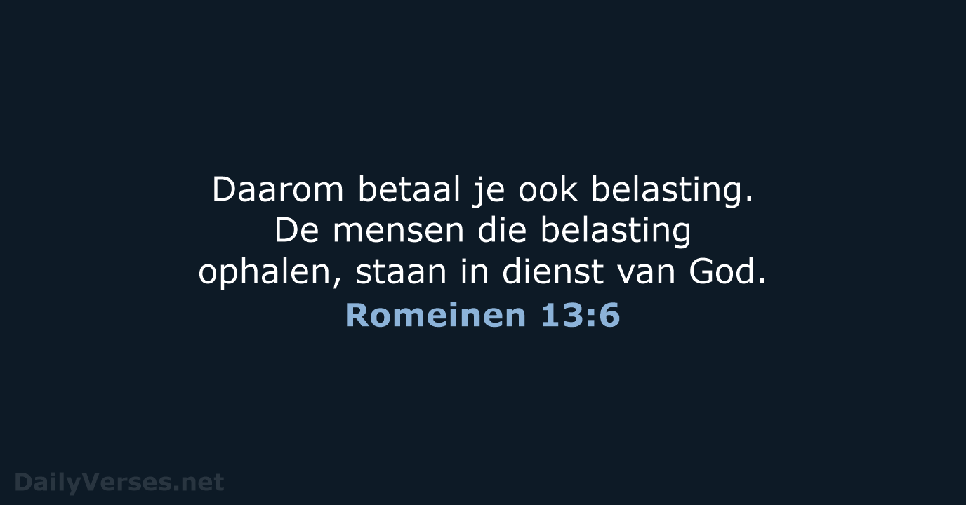 Romeinen 13:6 - BGT