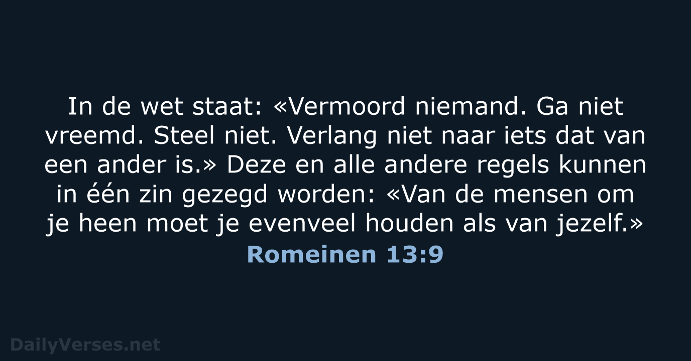 Romeinen 13:9 - BGT