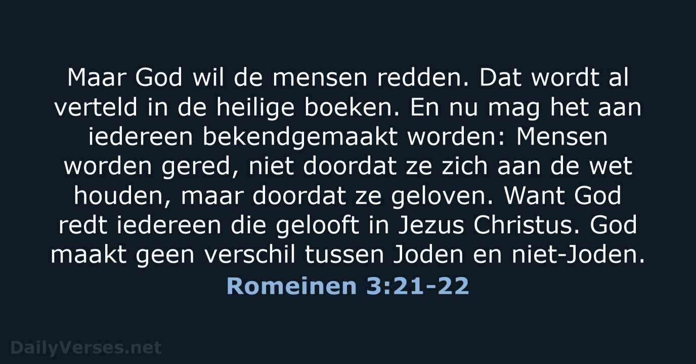 Romeinen 3:21-22 - BGT