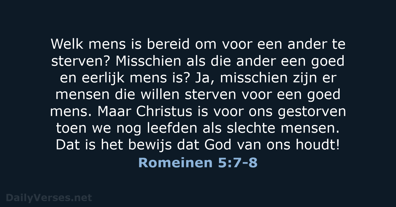 Romeinen 5:7-8 - BGT