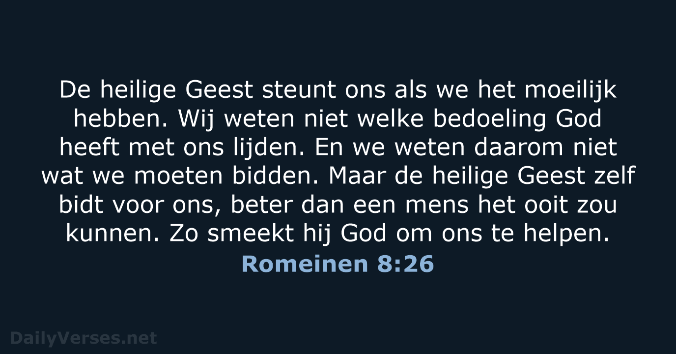 Romeinen 8:26 - BGT