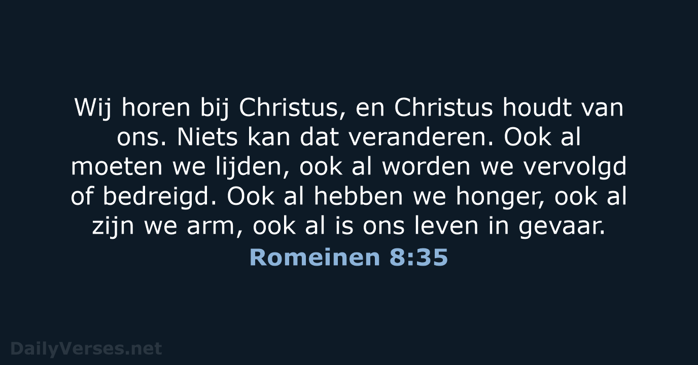 Romeinen 8:35 - BGT