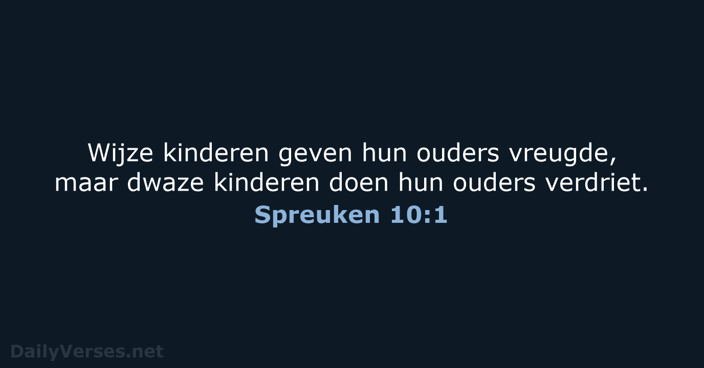 Spreuken 10:1 - BGT