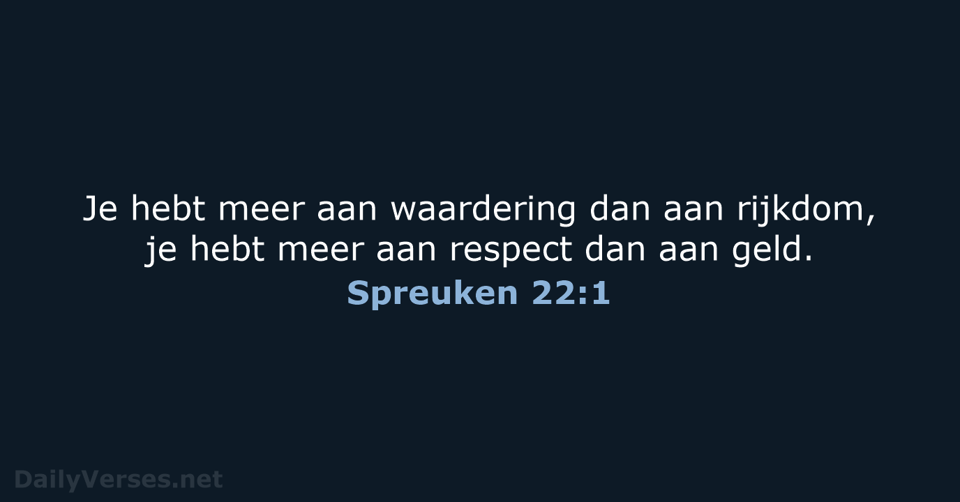 Spreuken 22:1 - BGT