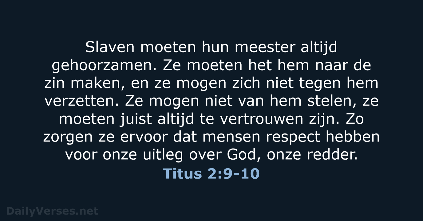 Titus 2:9-10 - BGT