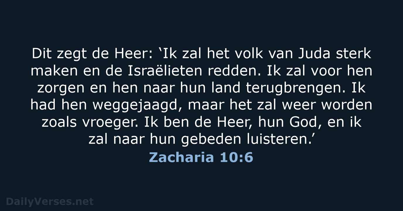 Zacharia 10:6 - BGT