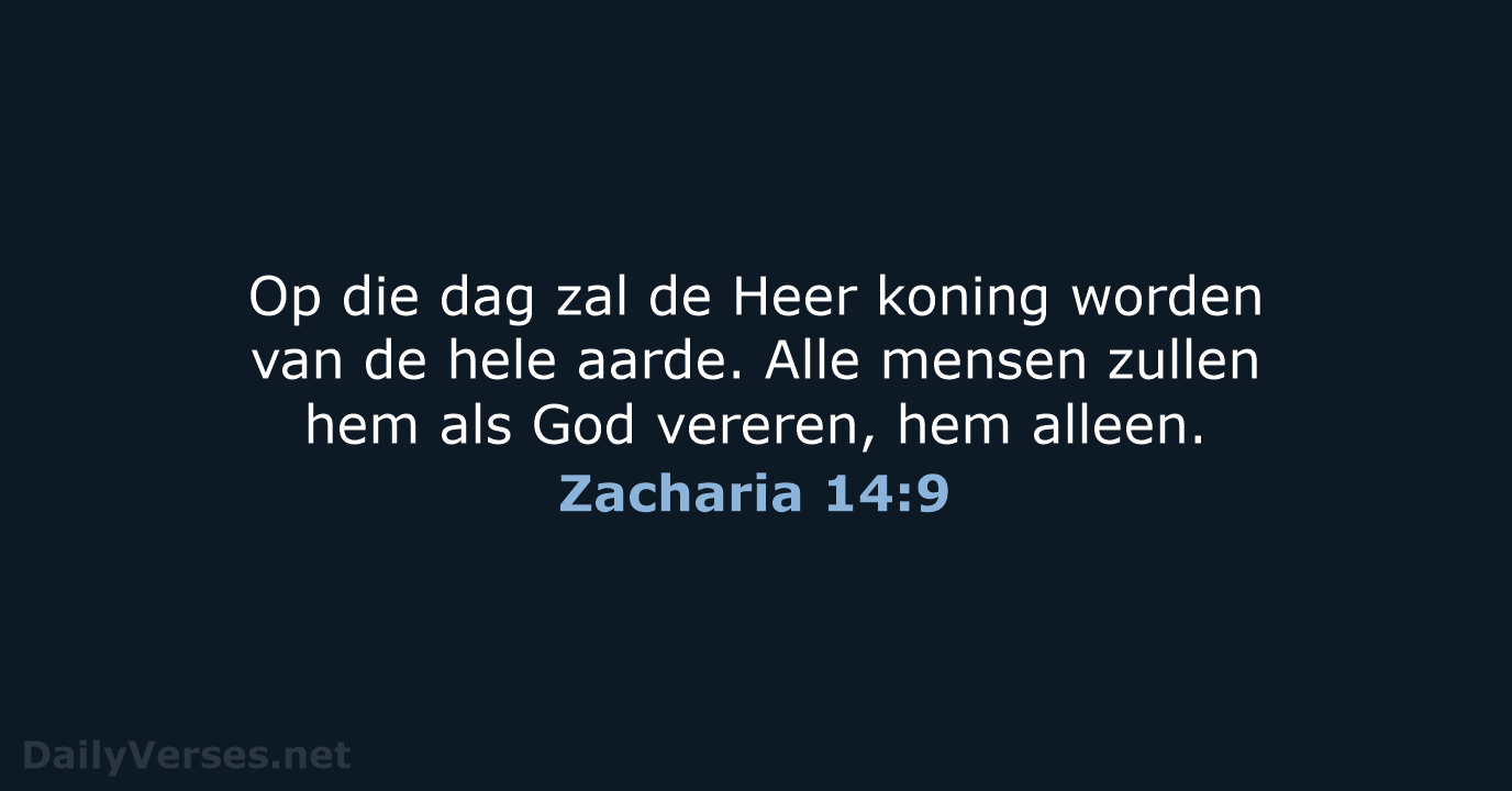 Zacharia 14:9 - BGT