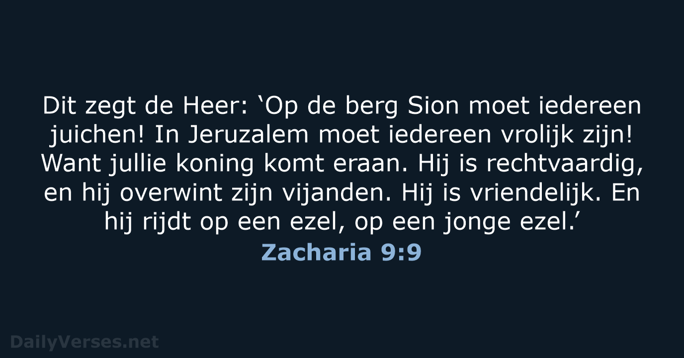 Zacharia 9:9 - BGT
