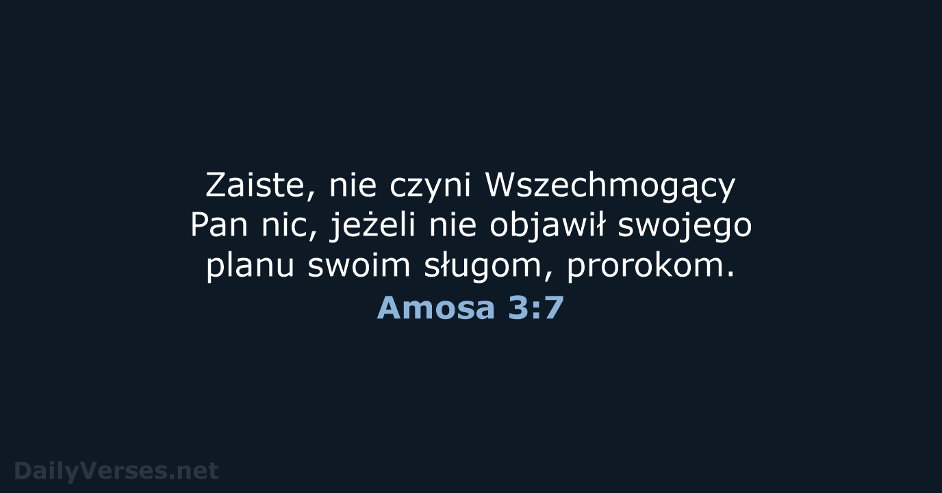 Amosa 3:7 - BW1975