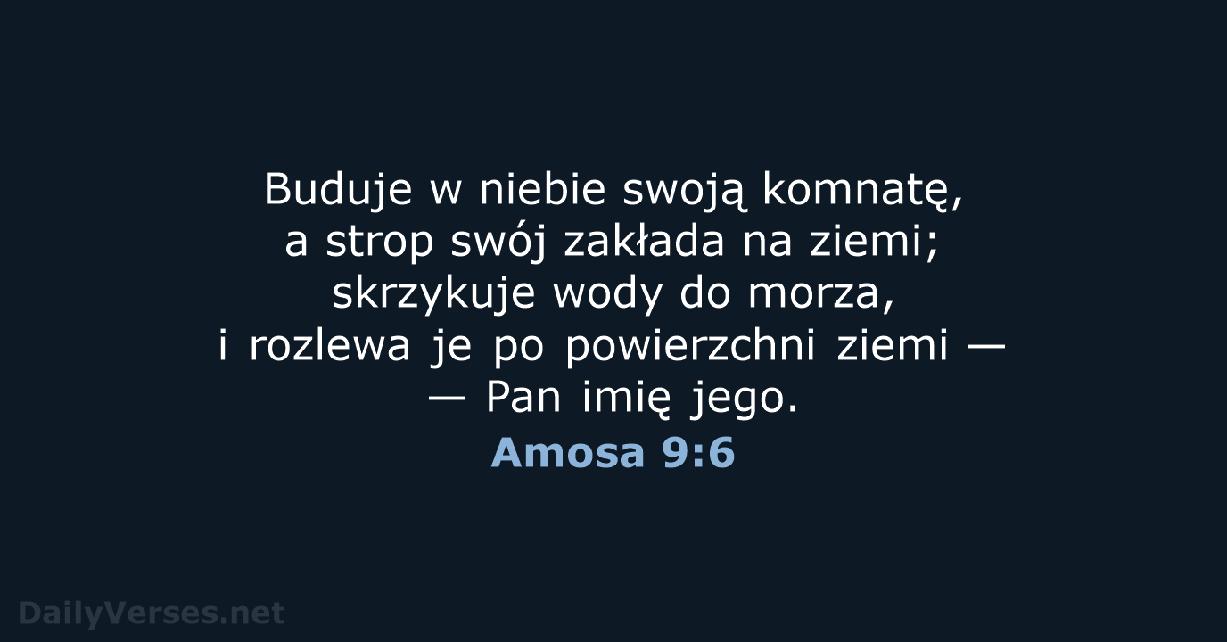 Amosa 9:6 - BW1975