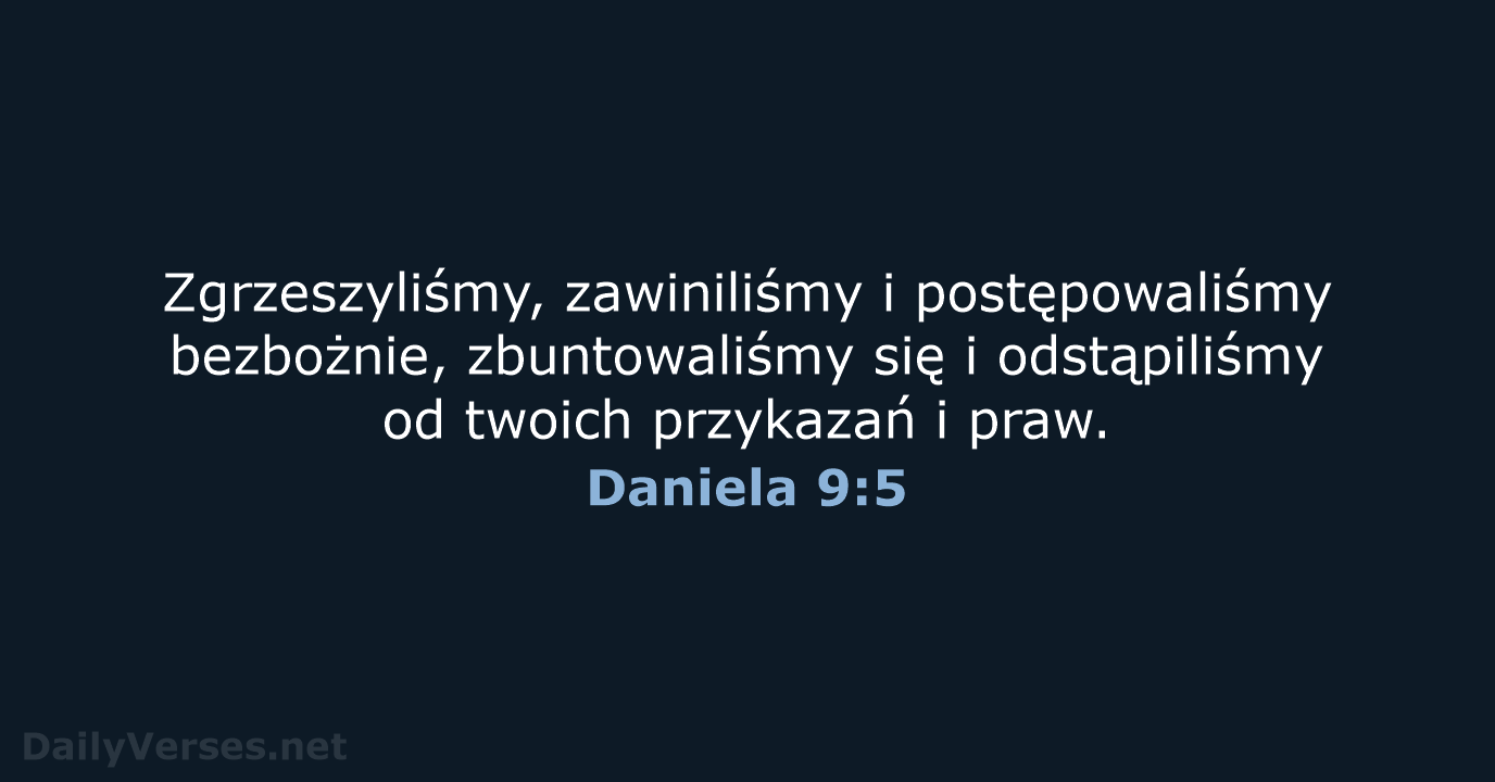 Daniela 9:5 - BW1975