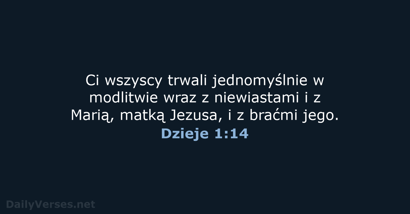 Dzieje 1:14 - BW1975