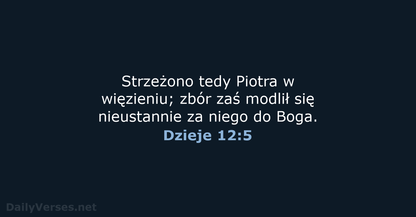 Dzieje 12:5 - BW1975