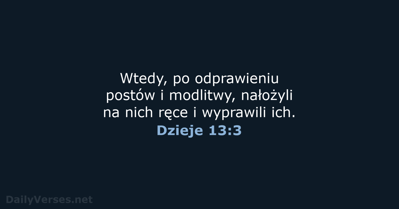 Dzieje 13:3 - BW1975