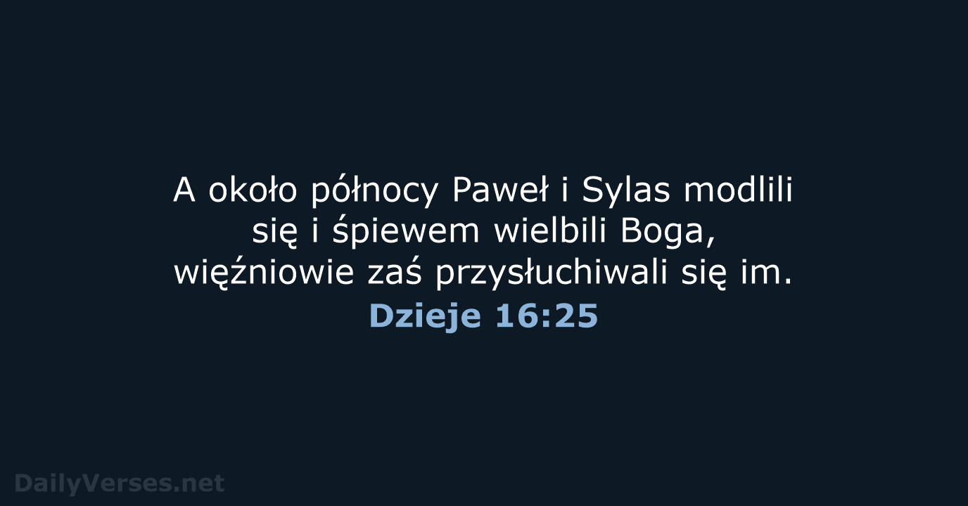 Dzieje 16:25 - BW1975