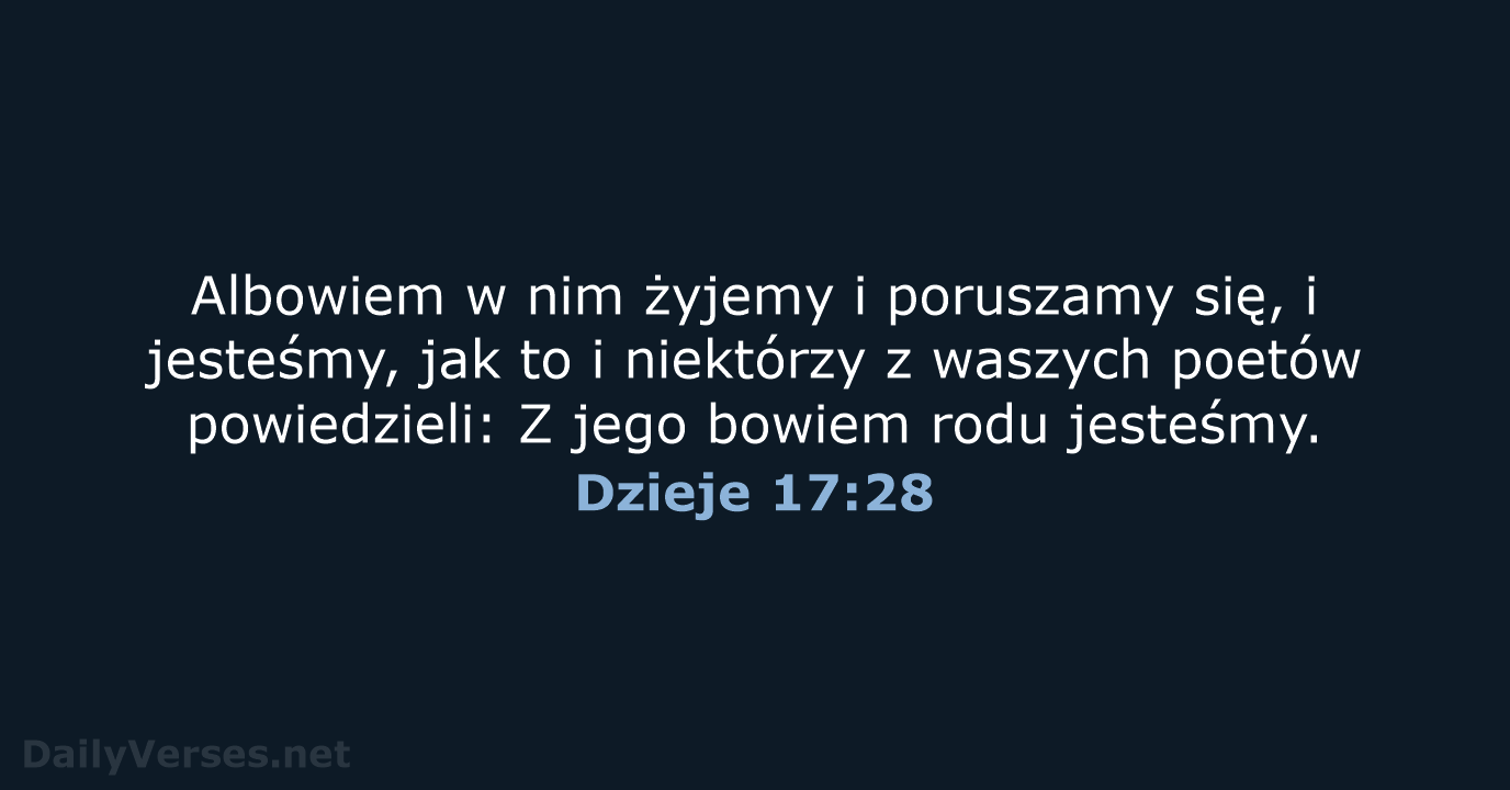 Dzieje 17:28 - BW1975