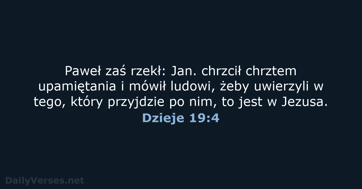 Dzieje 19:4 - BW1975