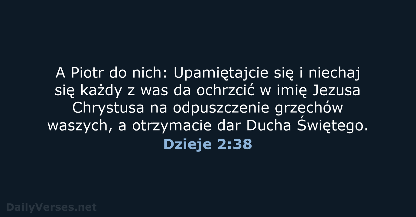 Dzieje 2:38 - BW1975