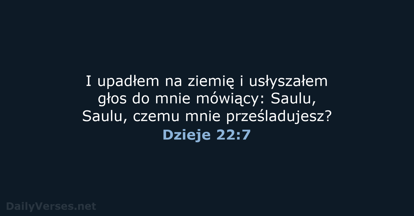 Dzieje 22:7 - BW1975