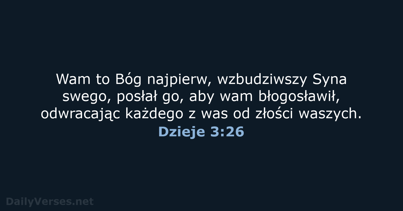 Dzieje 3:26 - BW1975