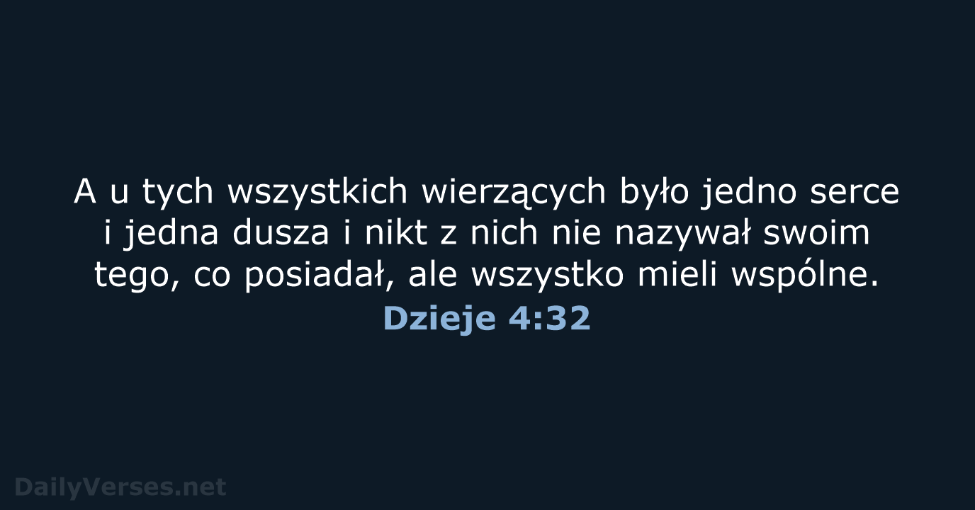 Dzieje 4:32 - BW1975