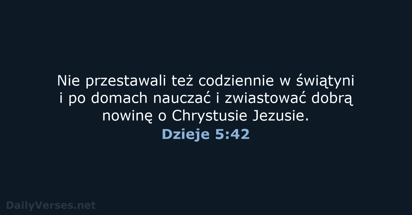 Dzieje 5:42 - BW1975