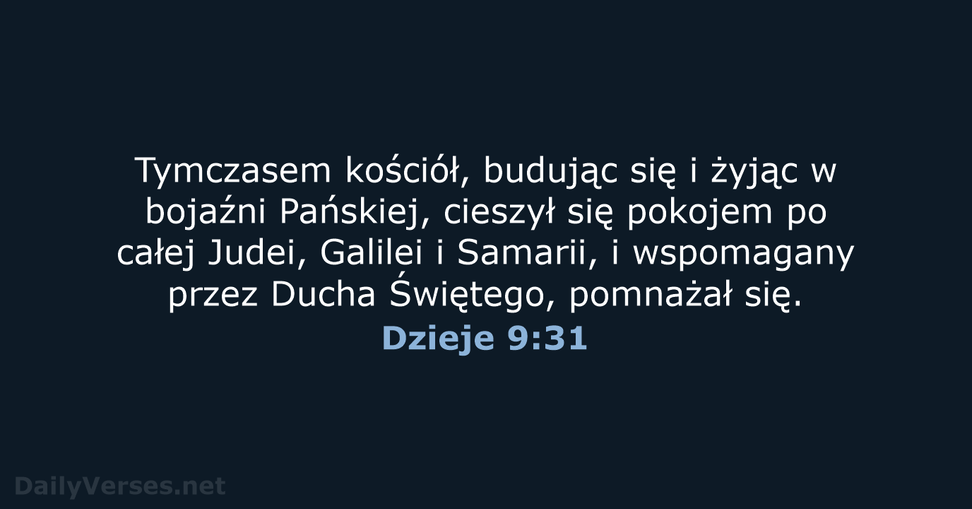 Dzieje 9:31 - BW1975