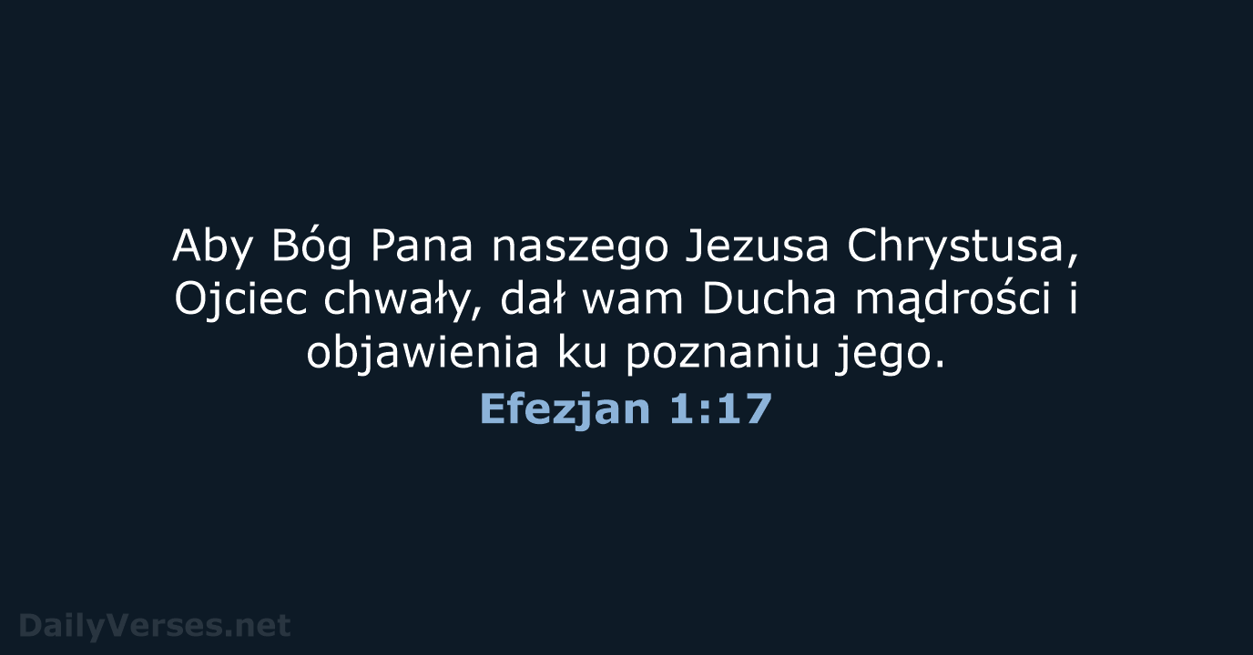 Efezjan 1:17 - BW1975