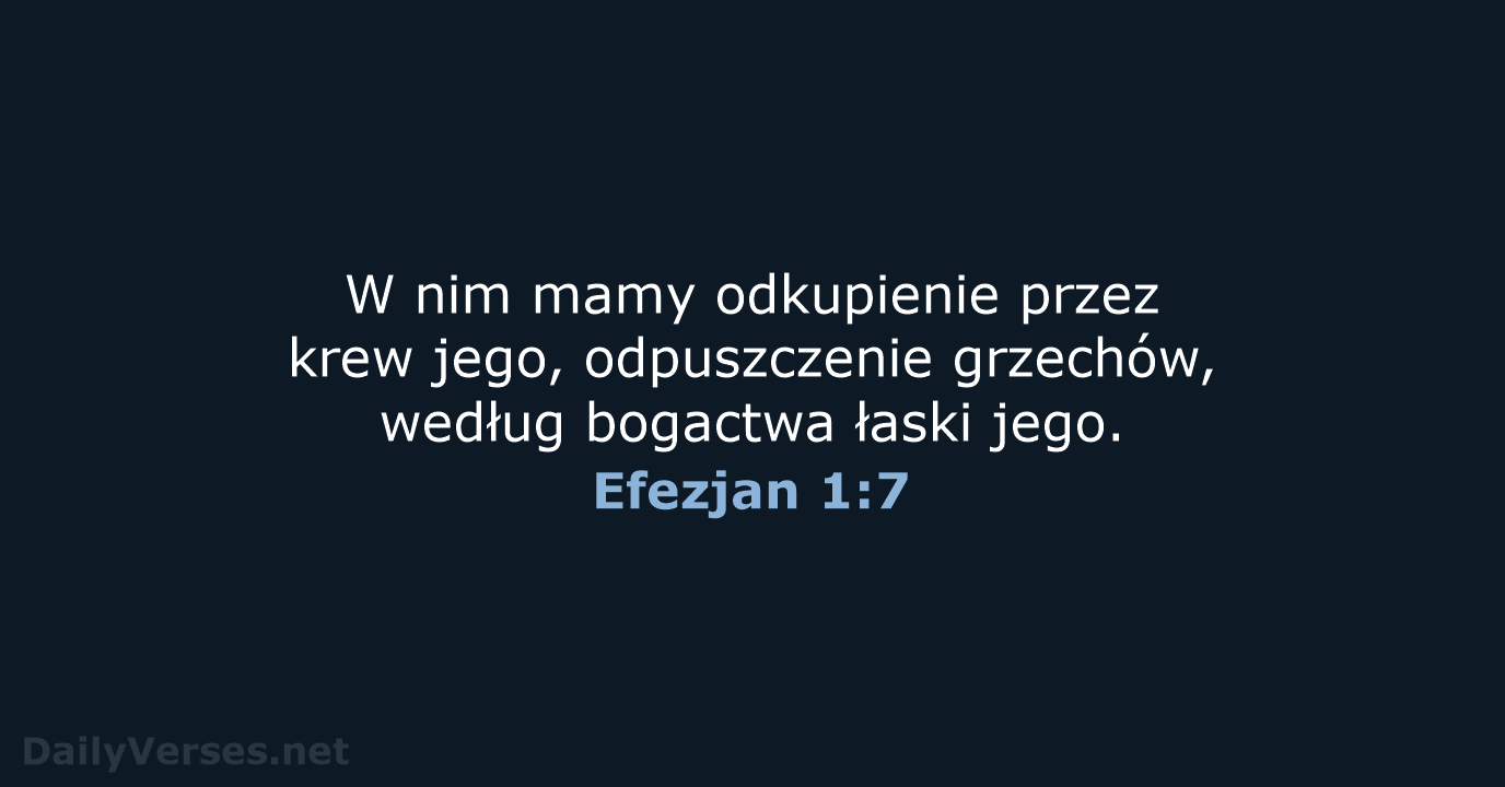 Efezjan 1:7 - BW1975