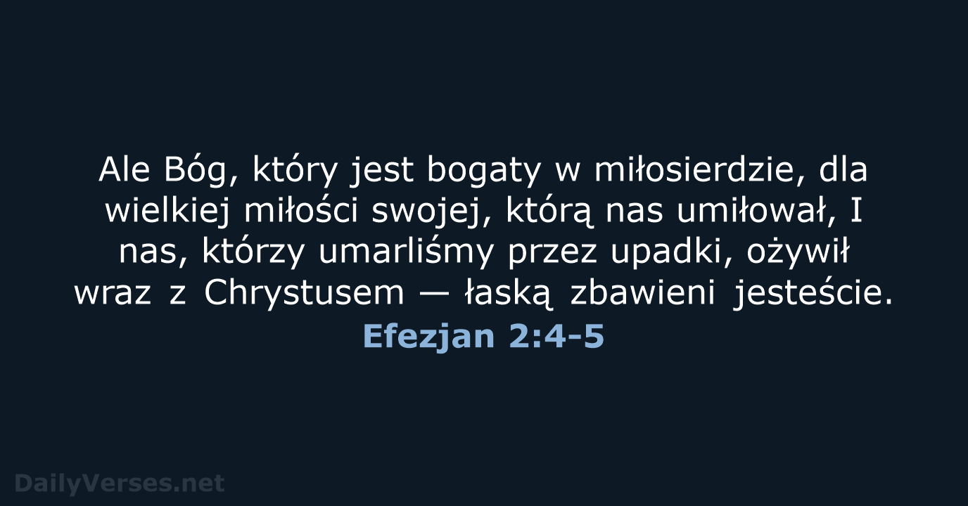 Efezjan 2:4-5 - BW1975