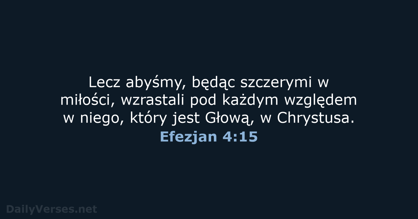 Efezjan 4:15 - BW1975