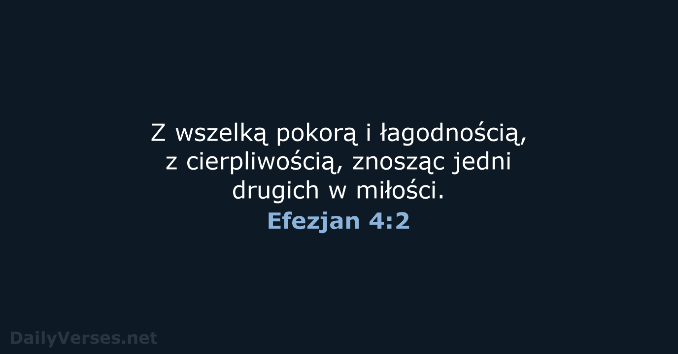 Efezjan 4:2 - BW1975