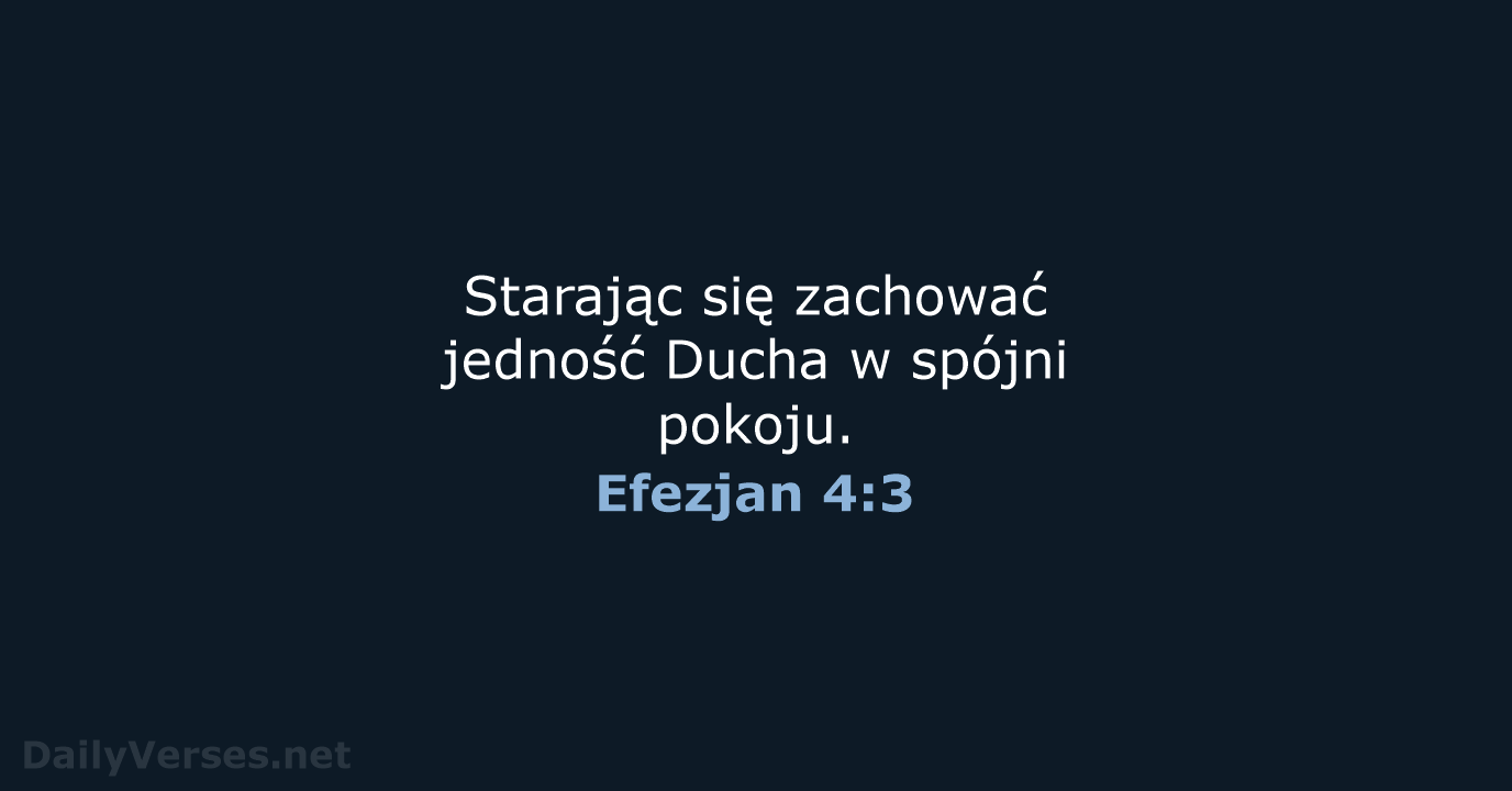 Efezjan 4:3 - BW1975