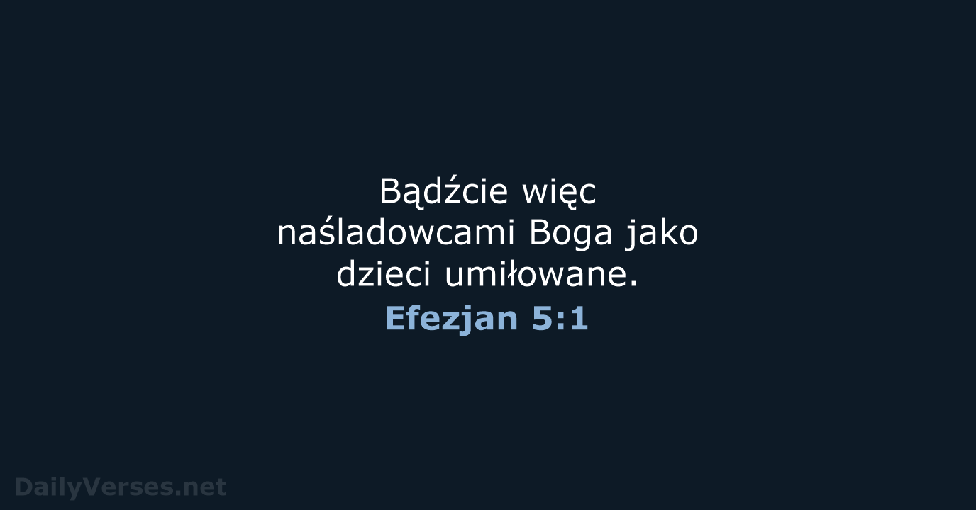 Efezjan 5:1 - BW1975