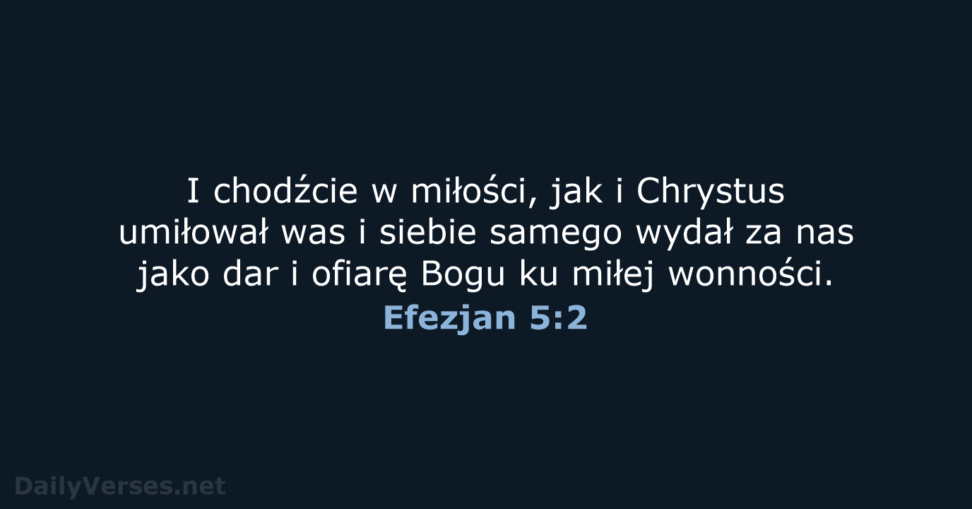 Efezjan 5:2 - BW1975