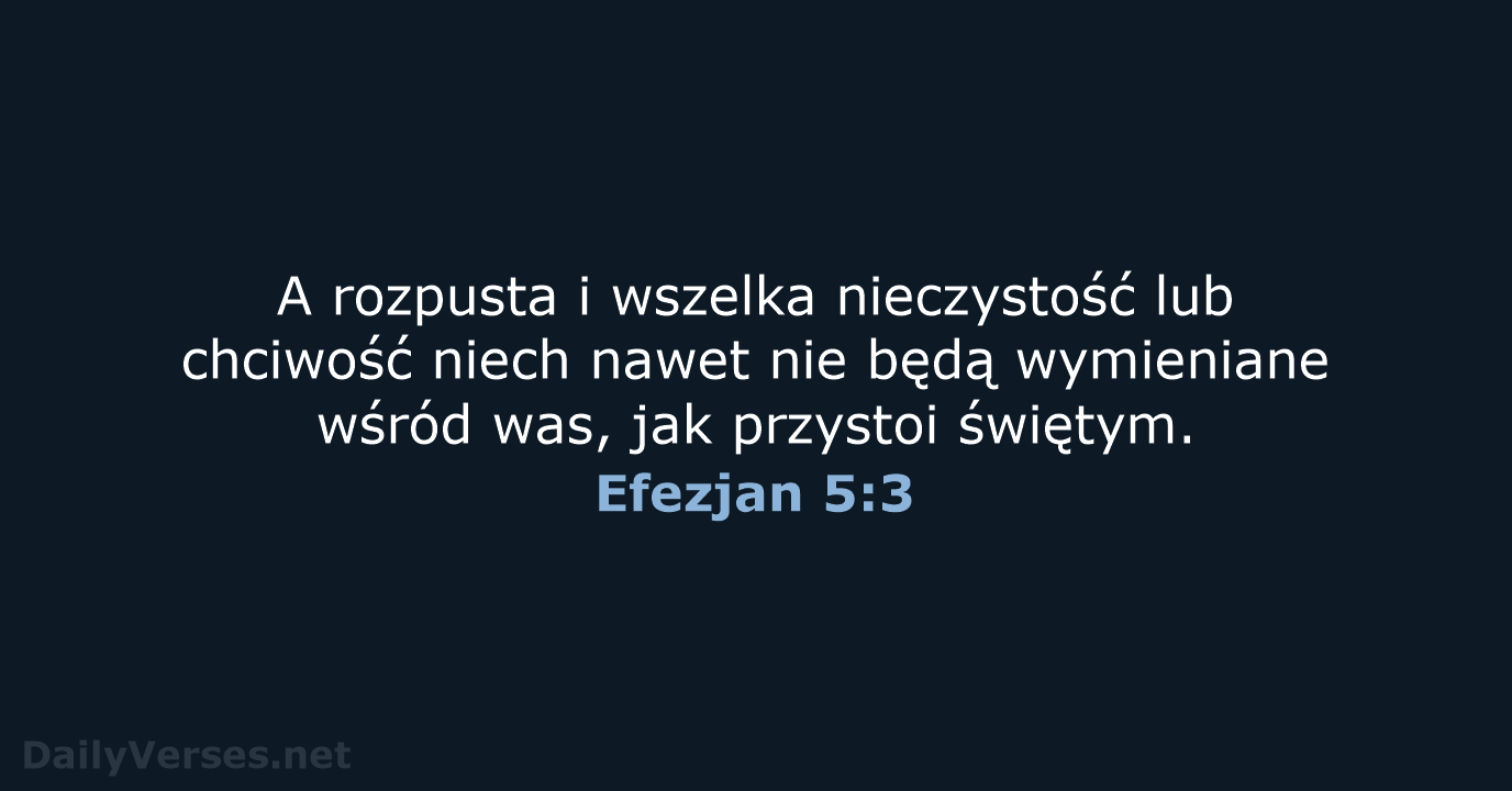 Efezjan 5:3 - BW1975