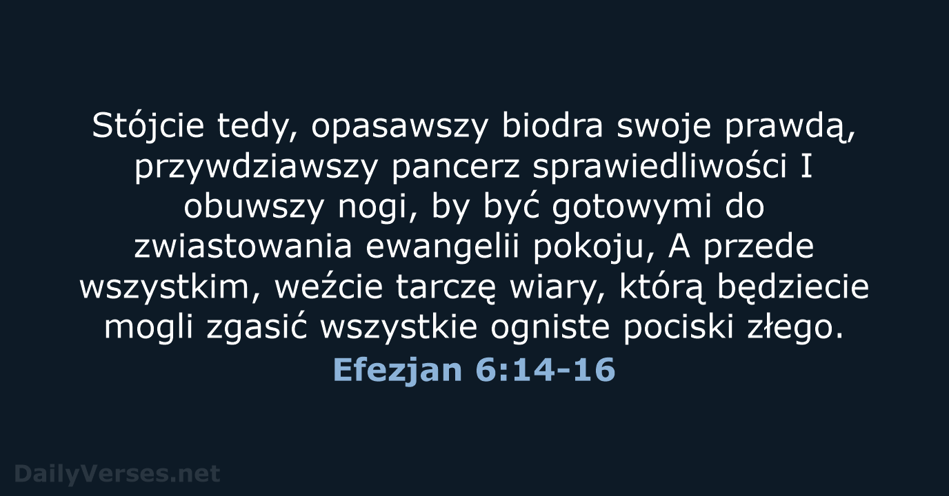 Efezjan 6:14-16 - BW1975