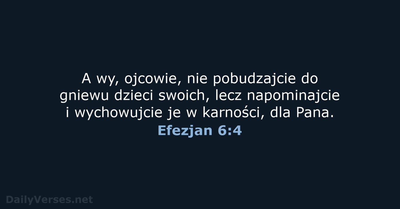 Efezjan 6:4 - BW1975