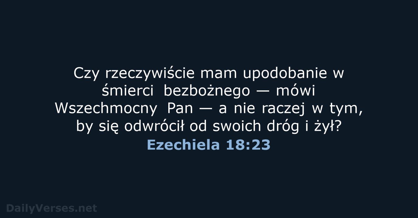 Ezechiela 18:23 - BW1975