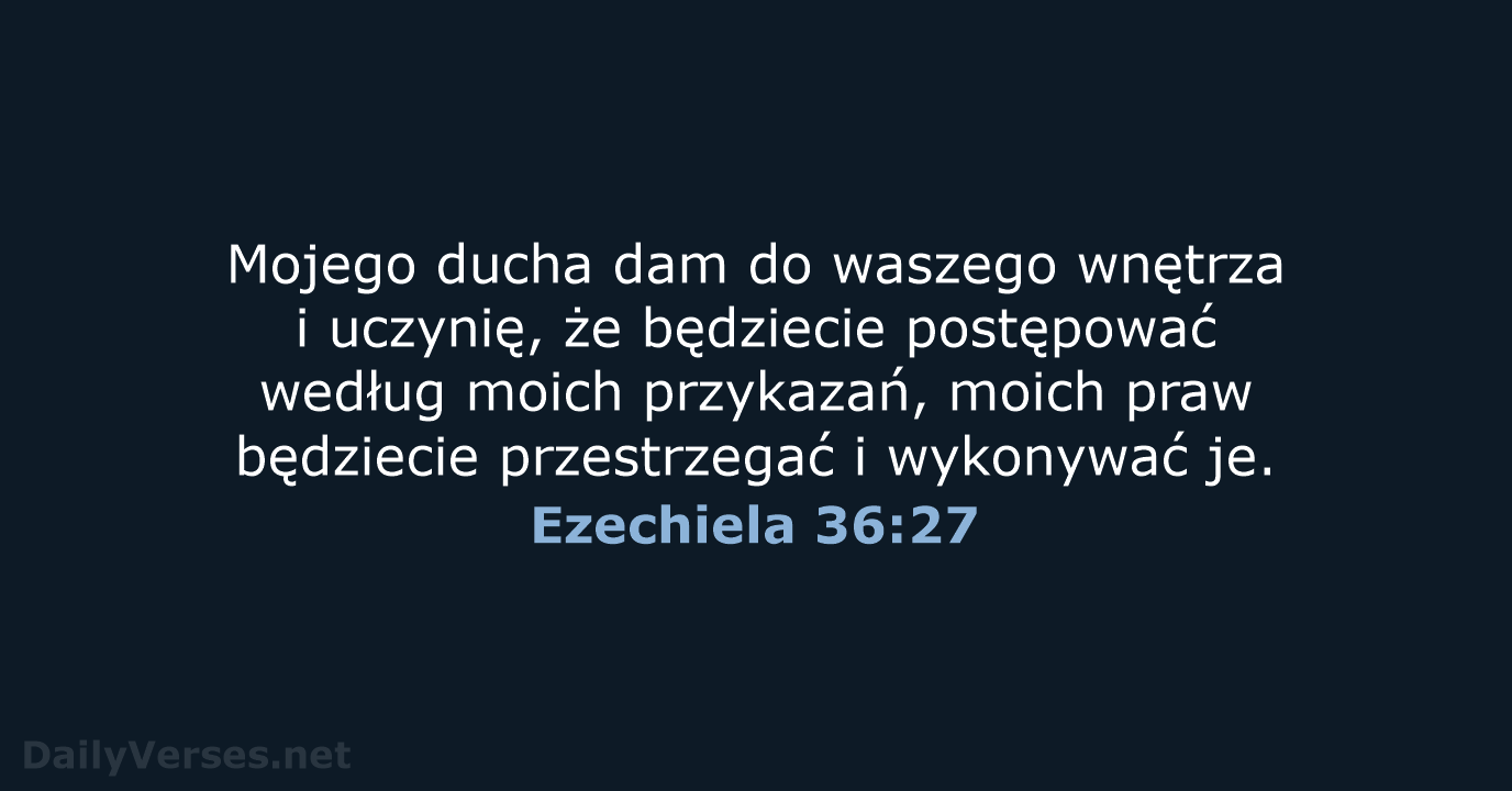 Ezechiela 36:27 - BW1975