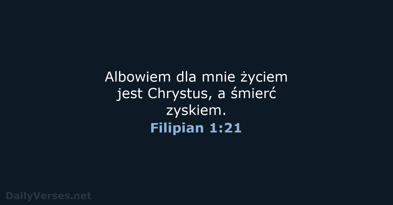 Filipian 1:21 - BW1975