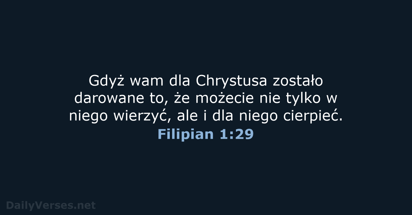 Filipian 1:29 - BW1975