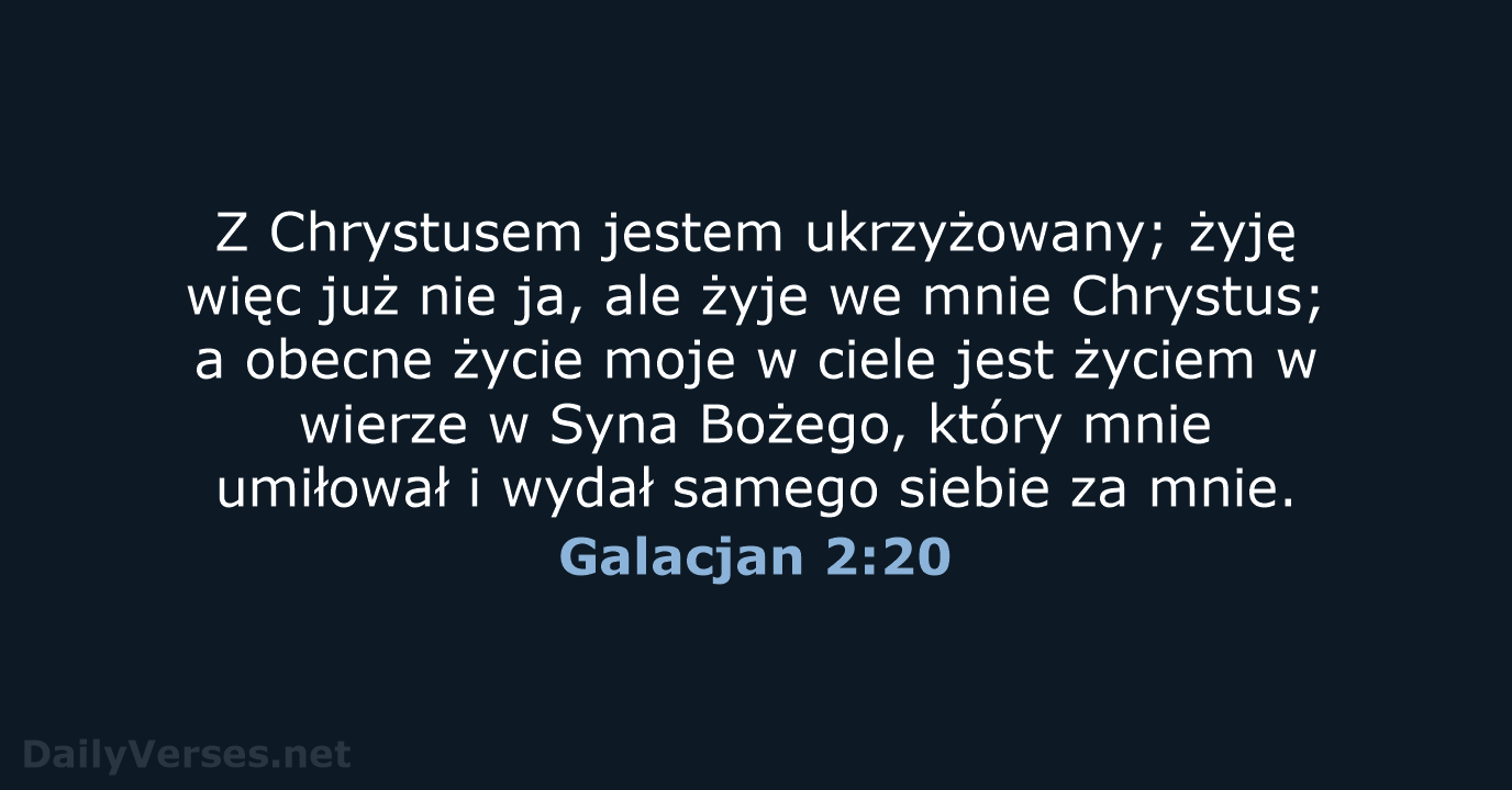 Galacjan 2:20 - BW1975