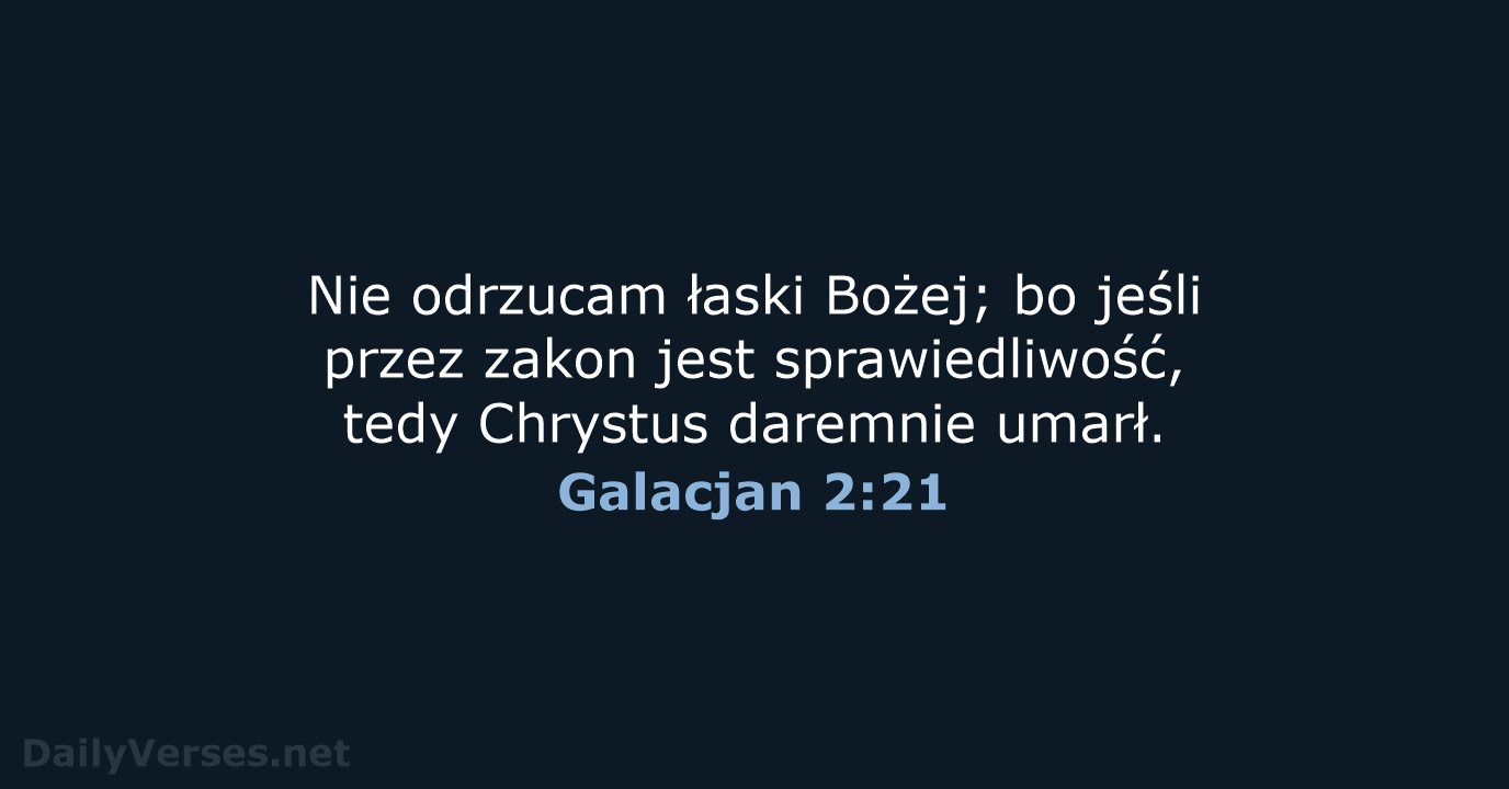 Galacjan 2:21 - BW1975