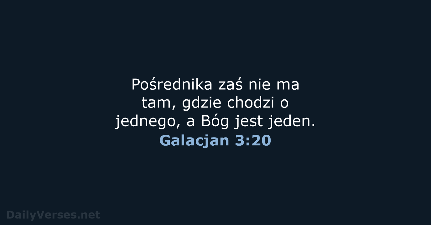 Galacjan 3:20 - BW1975