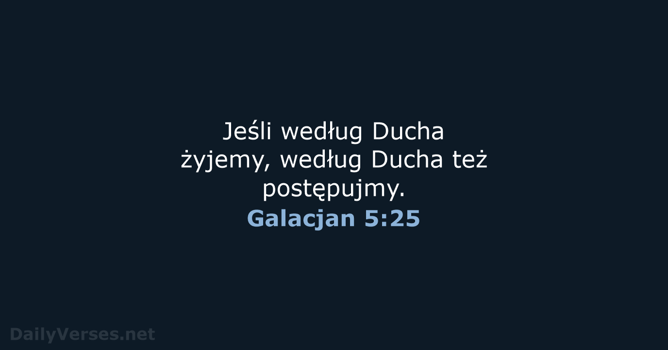 Galacjan 5:25 - BW1975