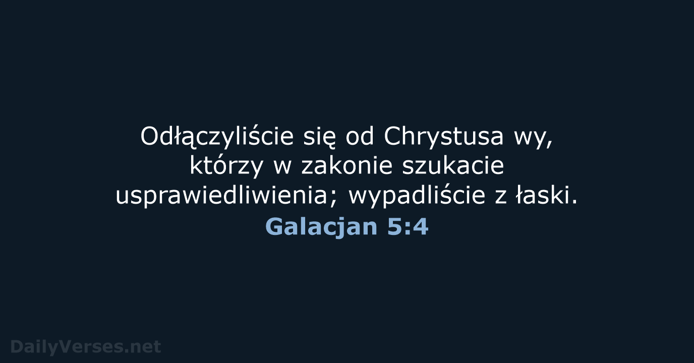 Galacjan 5:4 - BW1975