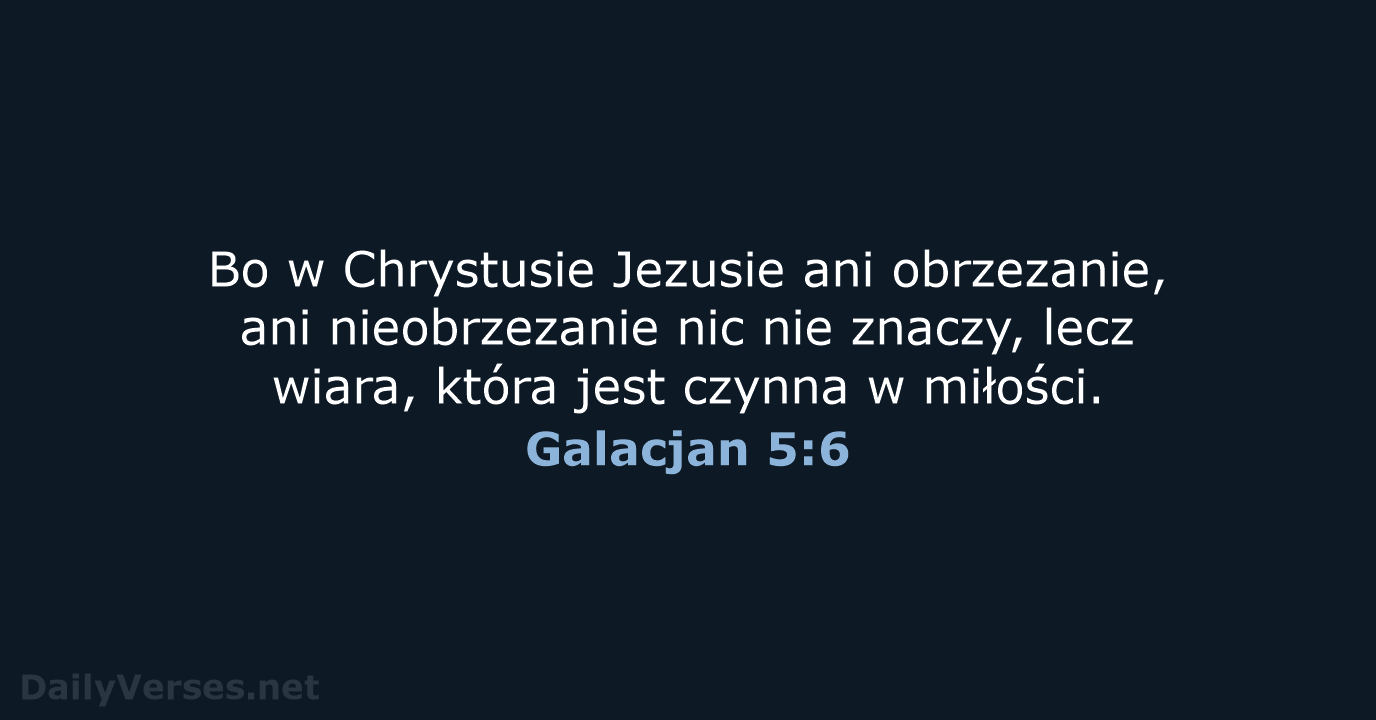 Galacjan 5:6 - BW1975