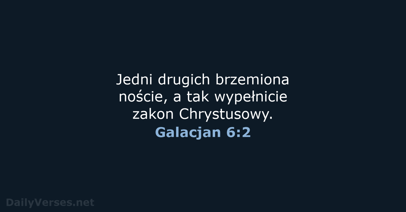 Galacjan 6:2 - BW1975